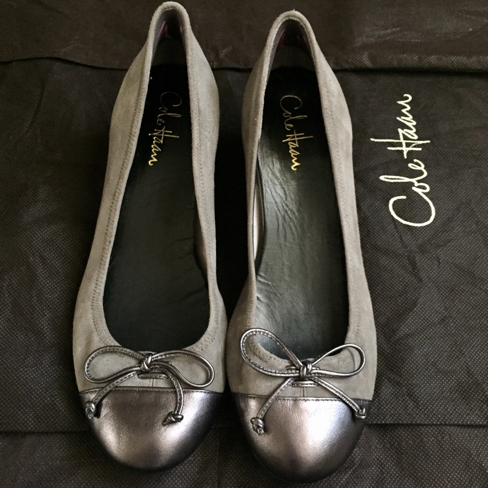 Cole Haan Air Tali Lace Wedge, Gray Suede/pewter